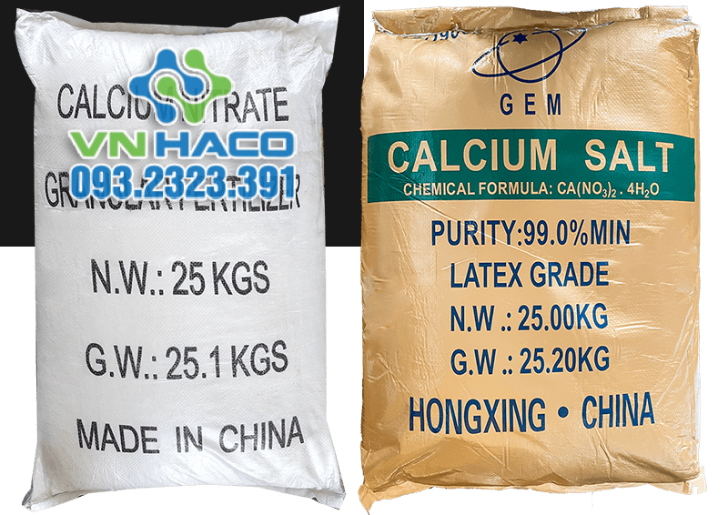 Calcium nitrate - Ca(NO3)2 99%, Trung Quốc, quy cách 25kg/bao