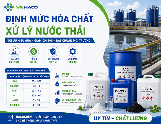 dinh muc hoa chat xu ly nuoc thai